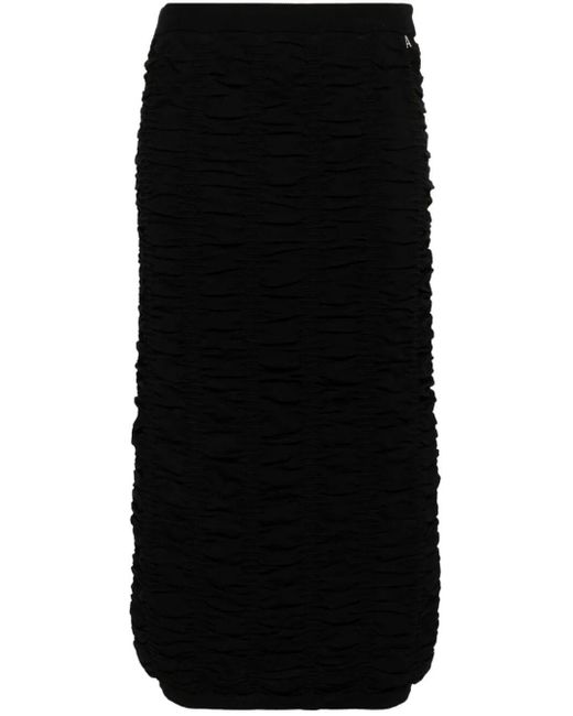 Twin Set Black `Actitude` Knit Longuette Skirt