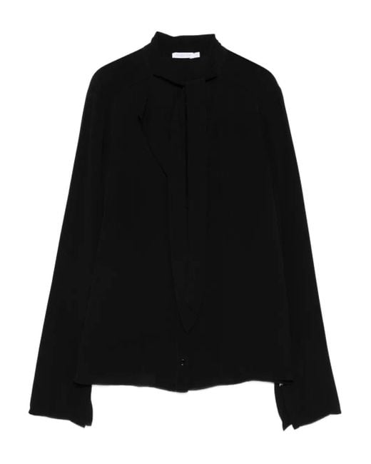 Patrizia Pepe Black Long Sleeve Blouse