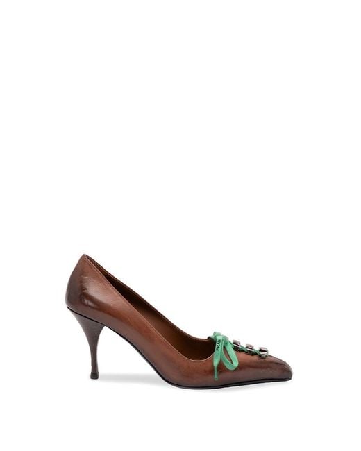 Prada Brown Leather Pumps