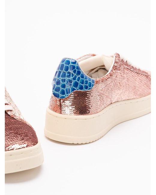 Autry Pink 'Dallas Low' Sneakers