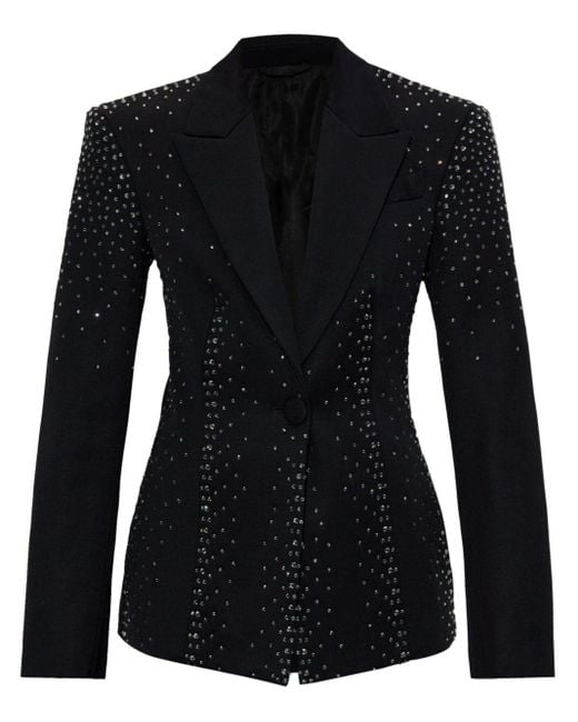The Attico Black Structured Wool Blazer