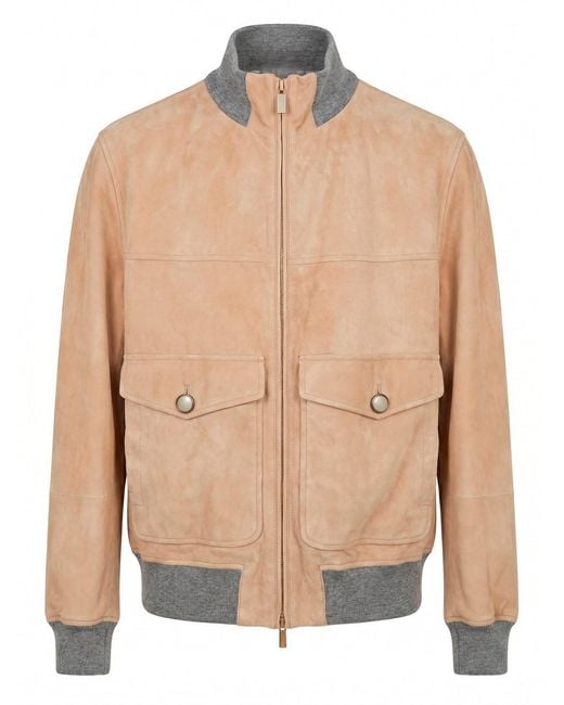 Brunello Cucinelli Natural Bomber for men