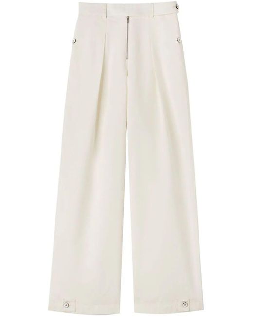 Pantaloni a vita alta di Jil Sander in White