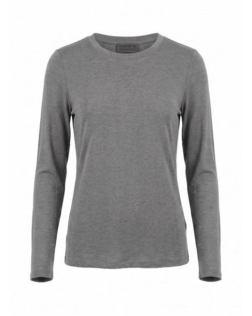 Purotatto Gray Round Neck Sweater