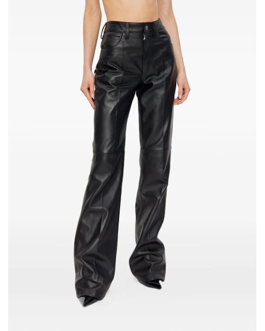 The Attico Black Tailored Wide-Leg Pants