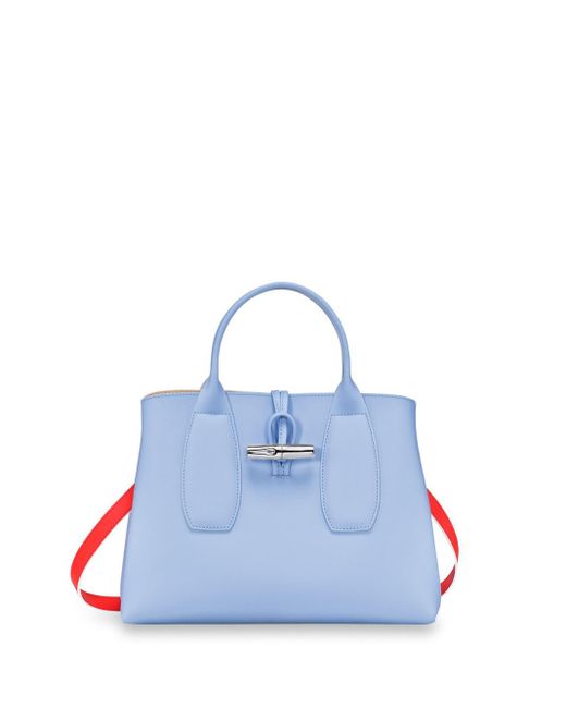 Longchamp `roseau Galon` Medium Handbag in Blue | Lyst