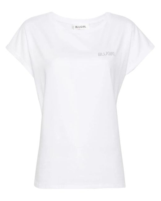 Blugirl Blumarine White `Moda` T-Shirt