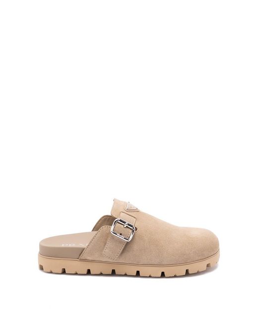 Prada Pink Suede Sabot for men