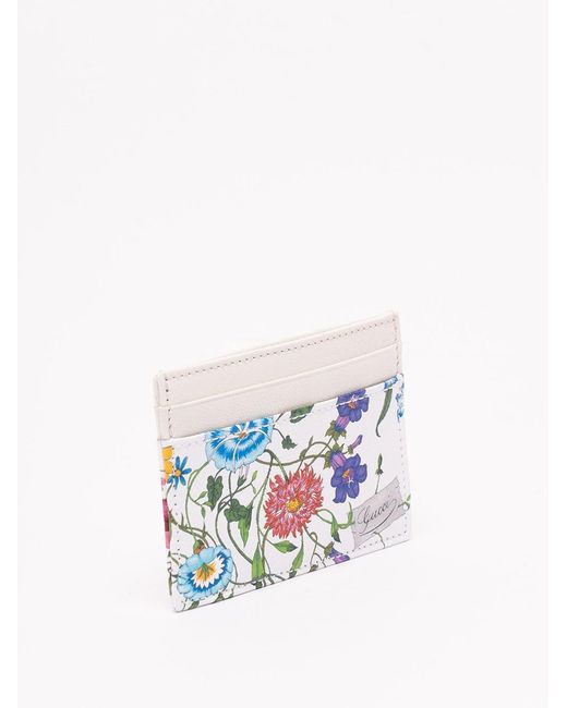 Gucci White 'Essence Flora' Cardcase