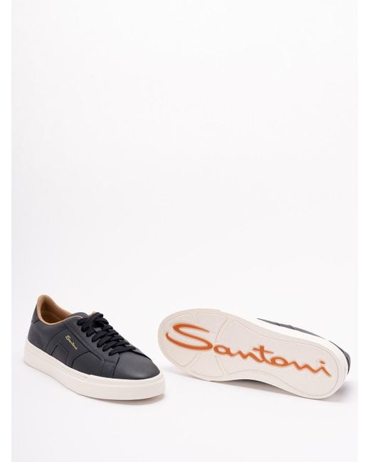 Santoni White 'Dbs' Sneakers for men