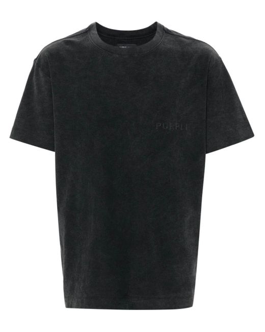 Purple Brand Black Brand Textured T-Shirt for men