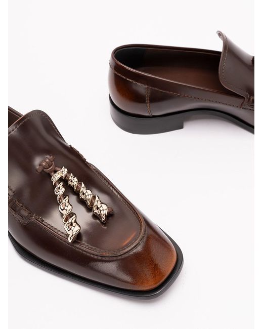 Loewe White 'Edge' Loafers