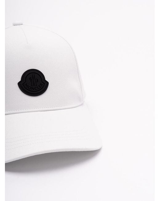 Moncler White Baseball Cap