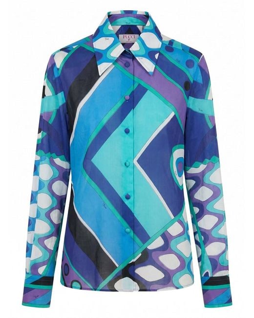Emilio Pucci Blue Shirt