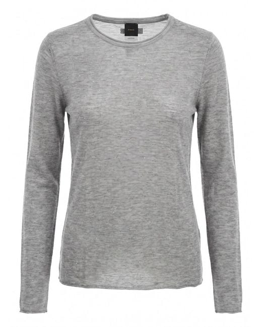 Pinko Gray Pico Sweater