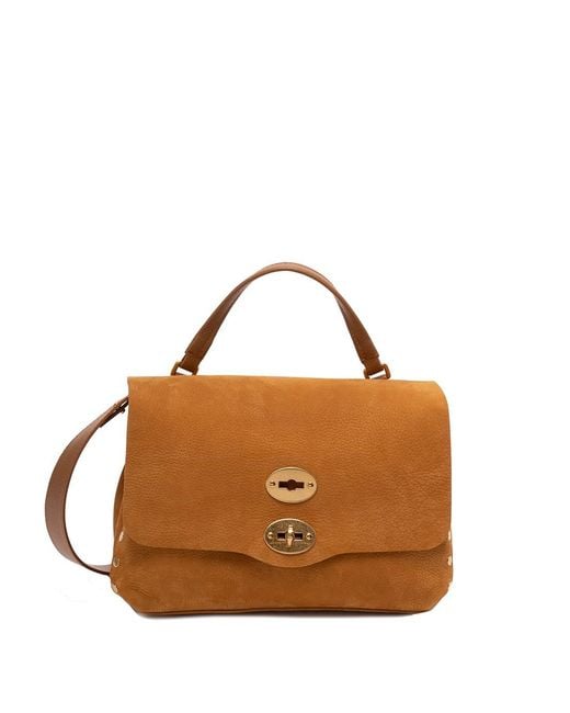 Zanellato Brown Small 'Postina Jones' Handbag