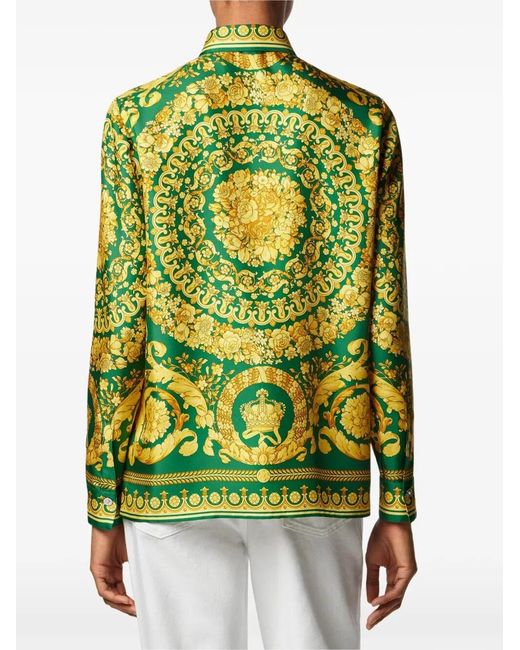 Versace Green Silk Shirt