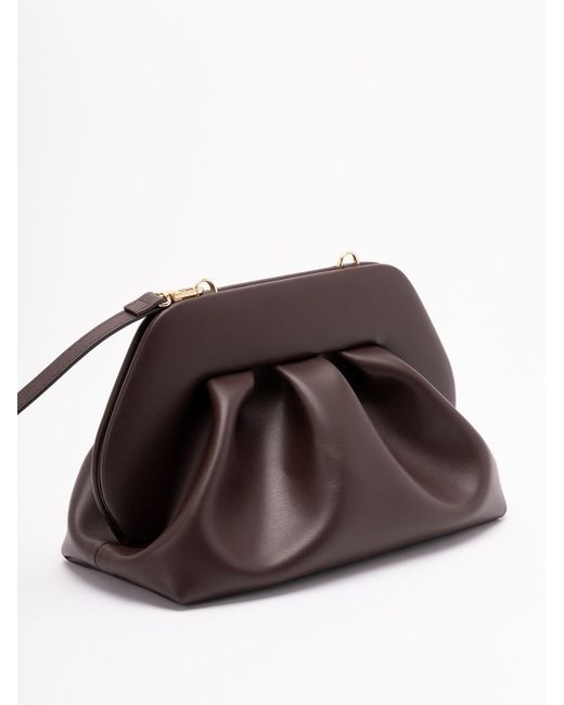 THEMOIRÈ Brown 'Tia Vegan Fabric' Clutch Bag