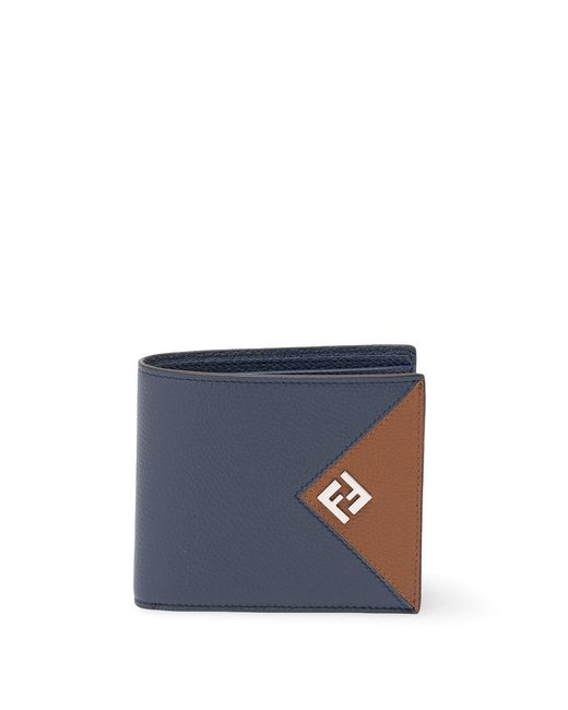 Fendi Blue Bi-Fold Wallet for men