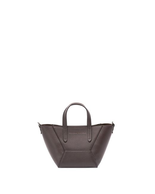 Brunello Cucinelli Metallic 'Bc Duo' Handbag