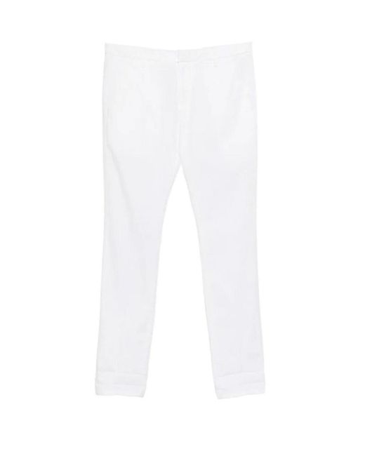 Dondup White 'Gaubert' Slim Chino Jeans for men