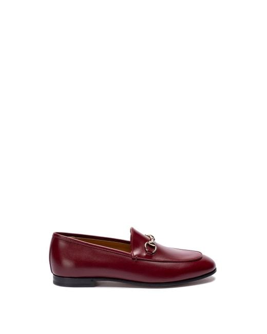 Gucci Red `Jordaan` Loafers