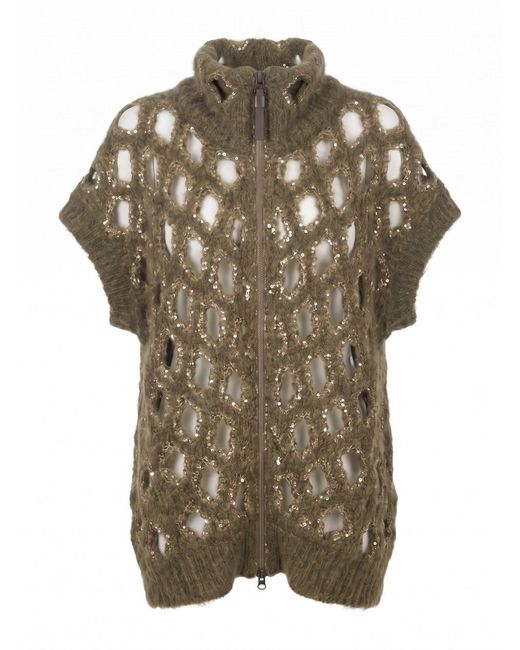 Brunello Cucinelli Green Knitted Vest