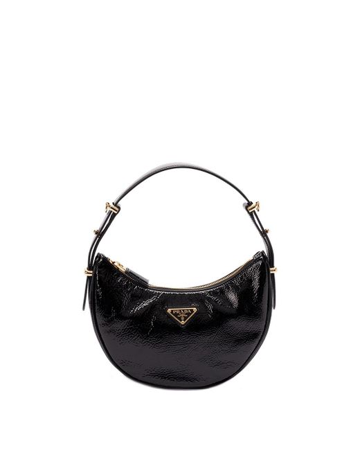 Prada Black ` Arqué` Naplak Leather Bag