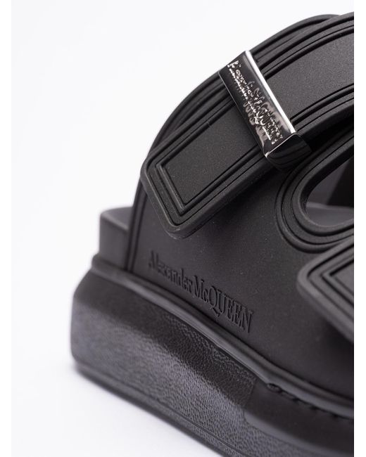 Alexander McQueen Black `hybrid` Slide Sandals