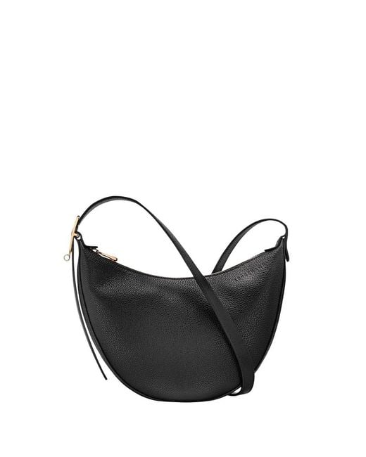 Longchamp Black 'Le Foulonné' Small Crossbody