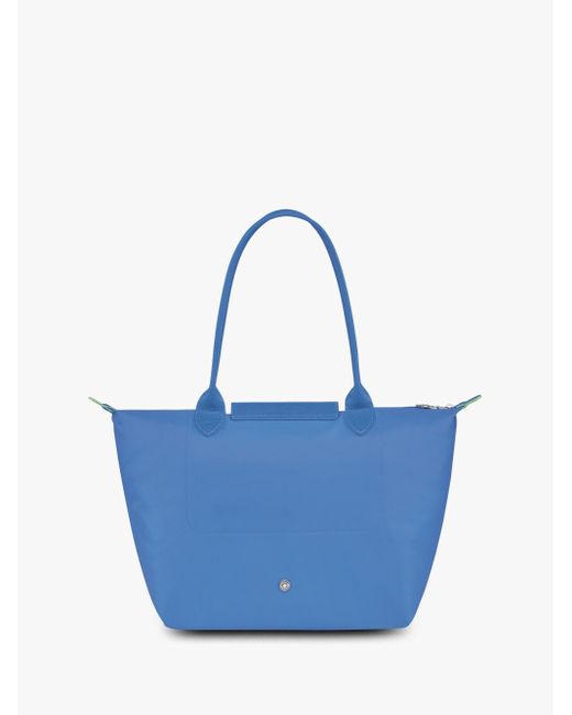 `Le Pliage Green` Medium Tote Bag di Longchamp in Blue