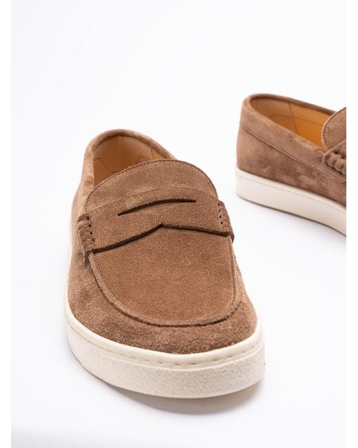 Brunello Cucinelli Brown Slip-On Shoes for men