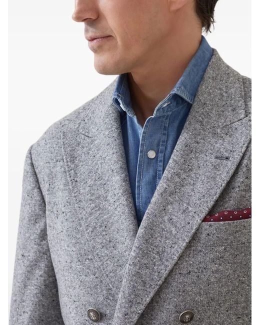 Brunello Cucinelli Gray Suit-Type Jacket for men