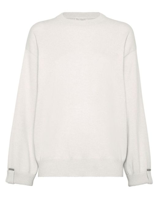 Brunello Cucinelli White Sweaters