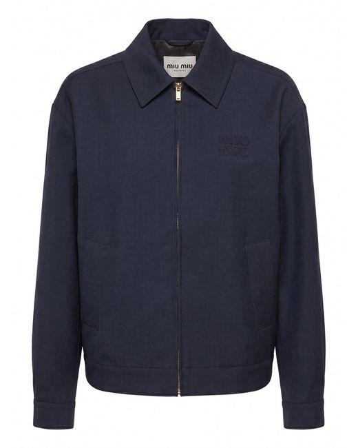 Miu Miu Blue Mohair Jacket