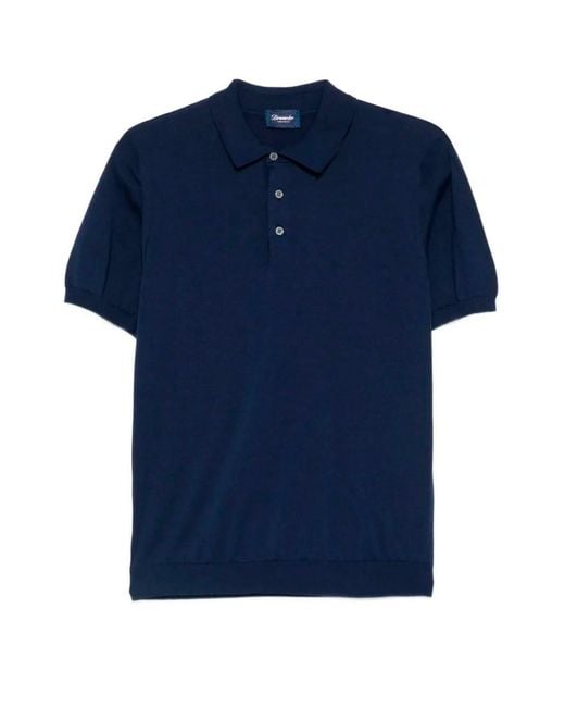 Drumohr Blue Logo Polo for men