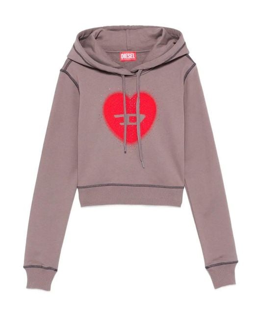 DIESEL Pink 'F-Slimmy-Hood-S5' Hooded Sweater