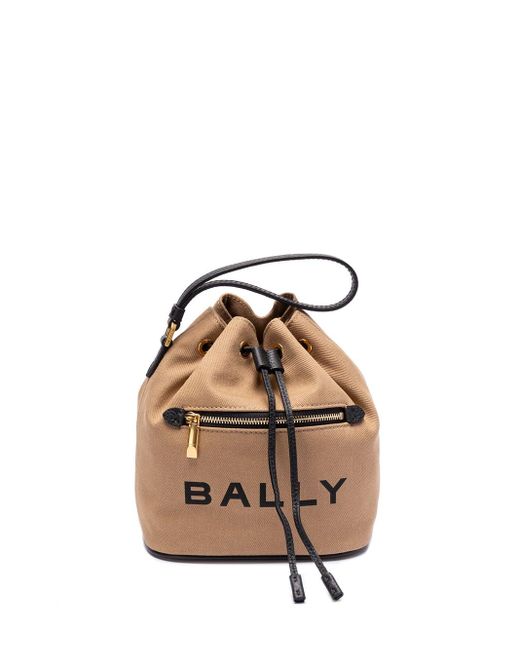 Bally Natural `Bar Spiro Eco` Mini Bucket Bag