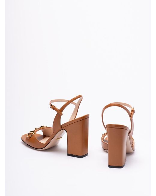 Gucci Pink `Lady Horsebit` Sandals
