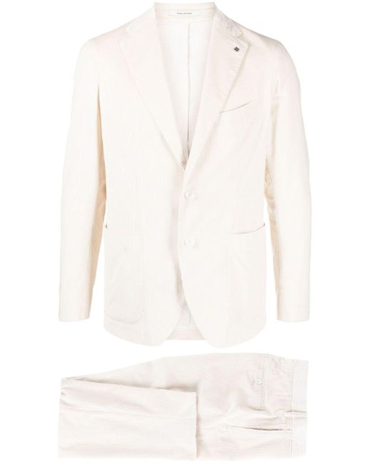 Tagliatore White Two-piece Single-breasted Suit for men