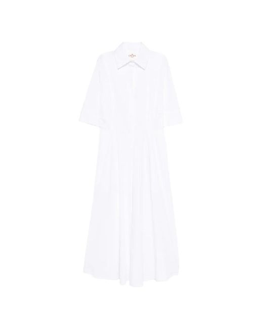 Crida Milano White Midi Dress