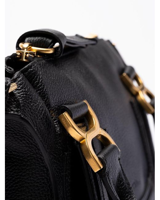 Chloé Black `marcie` Small `double Carry` Bag