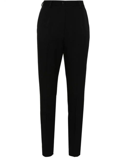 Dolce & Gabbana Black High-waist Slim-fit Trousers