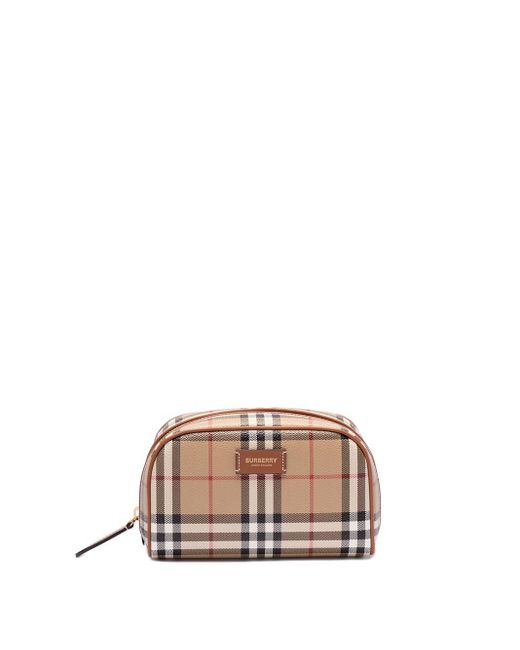 Burberry Natural Small `check` Travel Pouch