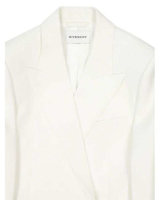 Givenchy White Double Breasted Tailored Jacket