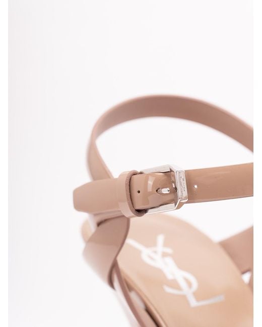 Saint Laurent Pink 'Tribute' Sandals