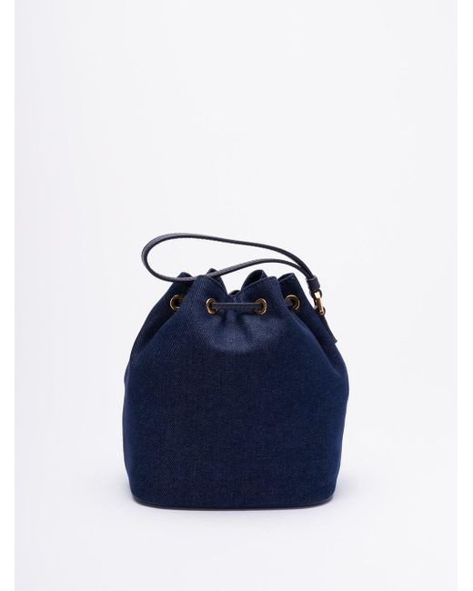 `Bar Spiro Eco` Mini Bucket Bag di Bally in Blue