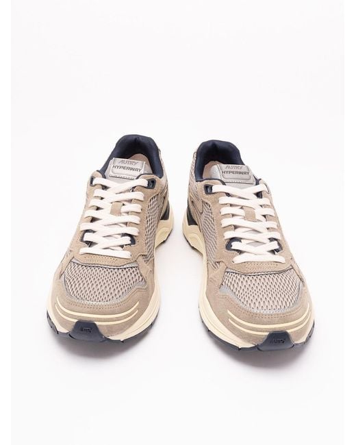 Autry White 'Hyperway' Low Sneakers for men
