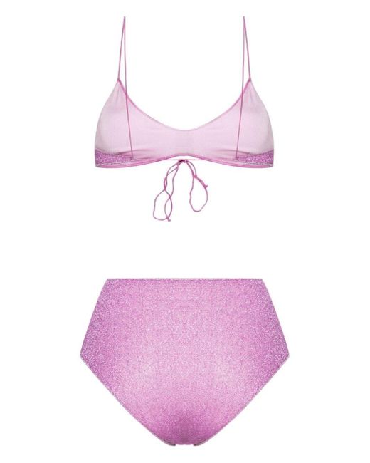 Bikini Con Reggiseno A Triangolo Lumiere di Oseree in Purple