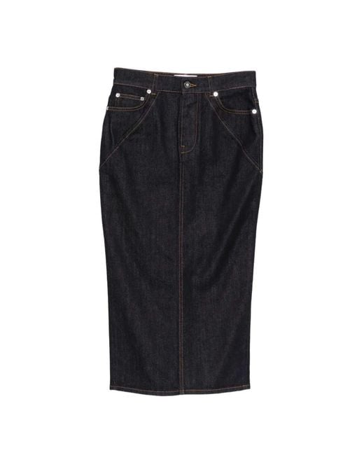 Givenchy Black 'Kick Back' Denim Skirt